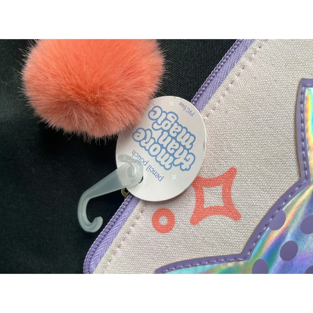 More Than Magic Pink Holographic Cat Pop Up Pencil Pouch Standing Cup NEW